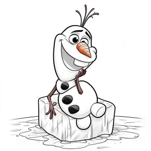 coloriage Olaf gratuit pour enfants