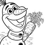 coloriage Olaf à imprimer pdf