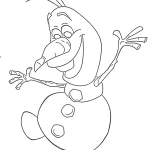 coloriage Olaf et dessin a imprimer