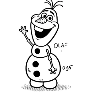 coloriage Olaf a dessiner et imprimer