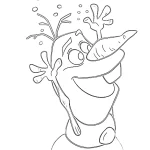 image pour coloriage Olaf enfant
