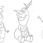 coloriage Olaf pour enfant de 3 ans