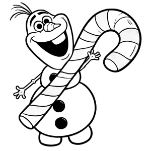 coloriage Olaf a dessiner et imprimer