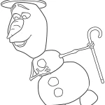 coloriage Olaf pour enfants