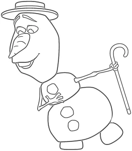 coloriage Olaf pour enfants