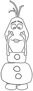 coloriage Olaf pour enfant