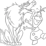 coloriage Olaf à imprimer gratuit