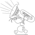 coloriage Olaf à imprimer pour enfant de 9 ans