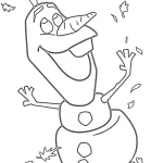 coloriage Olaf gratuit à imprimer