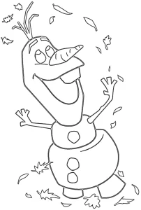 coloriage Olaf gratuit à imprimer