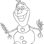 coloriage Olaf et decoupage a imprimer gratuit