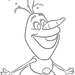 coloriage Olaf a imprimer