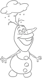 coloriage Olaf a imprimer