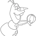 coloriage Olaf gratuit à imprimer