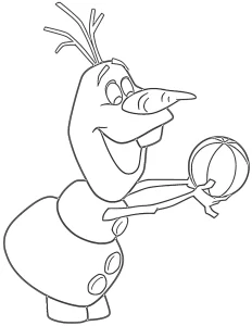 coloriage Olaf gratuit à imprimer