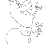 coloriage Olaf a dessiner et imprimer
