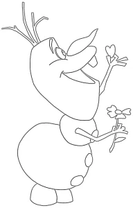 coloriage Olaf a dessiner et imprimer