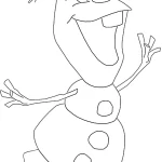 coloriage Olaf à imprimer pour enfant de 8 ans