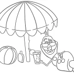 coloriage Olaf à imprimer pour enfant de 10 ans