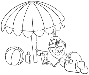 coloriage Olaf à imprimer pour enfant de 10 ans