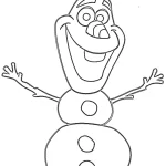 coloriage Olaf a dessiner et imprimer