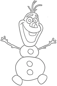 coloriage Olaf a dessiner et imprimer