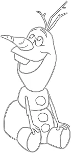 imprimer coloriage Olaf gratuit