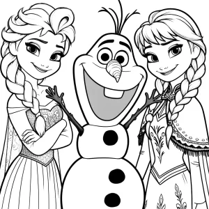 coloriage Olaf à imprimer pdf