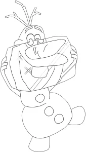 coloriage Olaf à imprimer