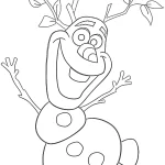 coloriage Olaf pour enfant a imprimer gratuit