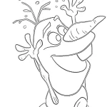 coloriage Olaf et decoupage