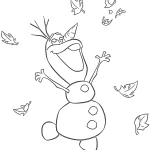 coloriage Olaf pour enfant de 3 ans