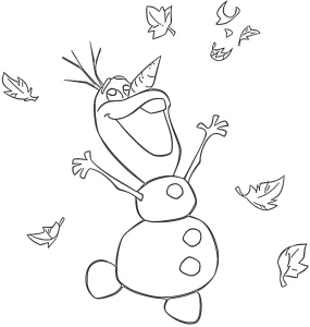 coloriage Olaf pour enfant de 3 ans