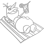 coloriage Olaf et decoupage a imprimer gratuit