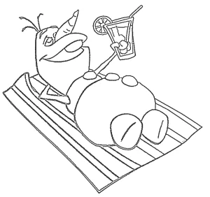 coloriage Olaf et decoupage a imprimer gratuit