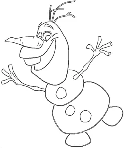 coloriage Olaf pour enfant de 8 ans