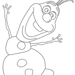 coloriage Olaf à imprimer pdf