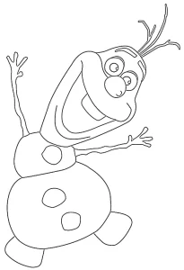 coloriage Olaf à imprimer pdf