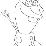 coloriage Olaf à imprimer kawaii