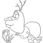 coloriage Olaf pour enfant de 2 ans