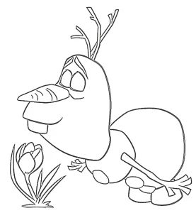 coloriage Olaf pour enfant de 2 ans