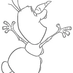 coloriage Olaf à imprimer pour enfant de 2 ans