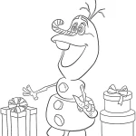 imprimer coloriage Olaf gratuit
