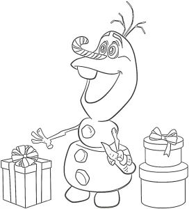 imprimer coloriage Olaf gratuit