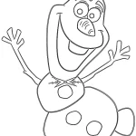 coloriage Olaf à imprimer pdf gratuit