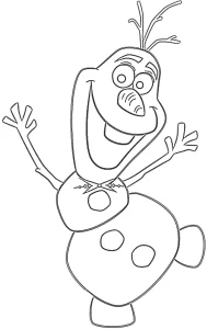 coloriage Olaf à imprimer pdf gratuit