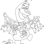 coloriage Olaf pour enfants à imprimer