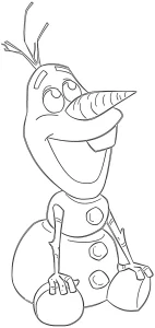 coloriage Olaf pour primaire