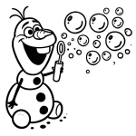 coloriage Olaf a dessiner en ligne