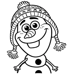 coloriage Olaf pour enfant de 3 ans